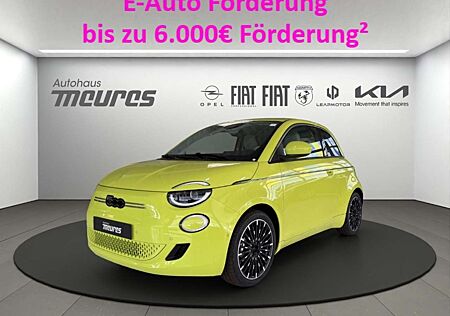 Fiat 500E LA PRIMA, 95 PS, Amalfi Gelb, Kunstleder, LED, Sit