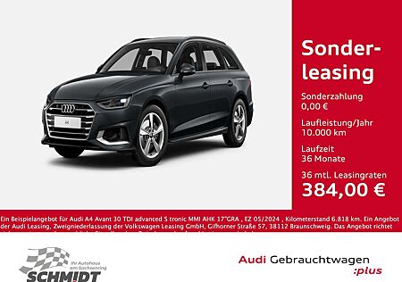 Audi A4 gebraucht kaufen Audi A4 Avant 30 TDI advanced S tronic MMI AHK 17"GRA