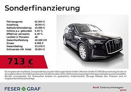 Audi Q7 50 TDI S Line Ext 7Sitze,Pano,Sitzbel,Matrix,AHK
