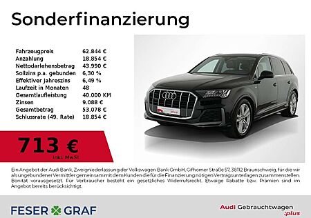 Audi Q7 50 TDI S Line Ext 7Sitze,Pano,Sitzbel,Matrix,AHK