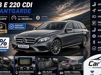 Mercedes-Benz E 220 d T + LED + NAVI + T-LEDER + 0% FINANZIERUNG