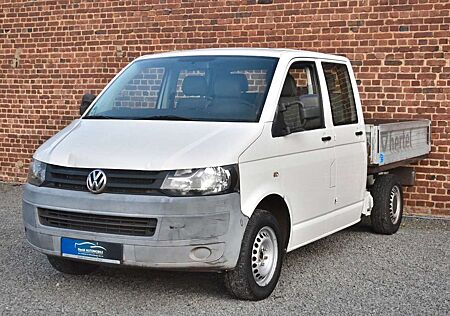 VW T5 Transporter Volkswagen T5 Pritsche DOKA 1.HAND 6-SITZER AHK T-LEDER