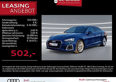Audi A5 Sportback 40 TDI 2x S line NAVI AHK ACC virt.