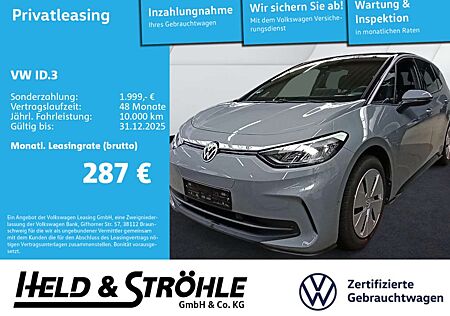 VW ID.3 Volkswagen Pro LED NAV KAM 18" ACC APP PARKLENK
