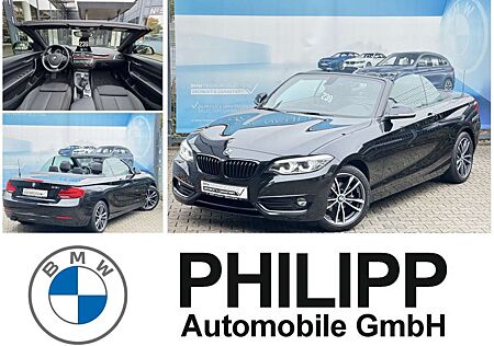 BMW 218 i Cabrio Sport Line Navi AdLED RFK 4 Zylinder