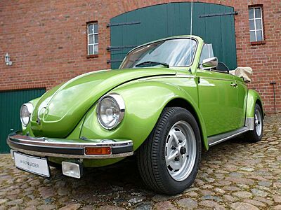Volkswagen Käfer 1303 Cabriolet in viperngrün metallic!