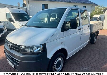 VW T5 Transporter Volkswagen T5 Pritsche Doppelkabine*NAVI*KLIMA*AHK*6 SITZE