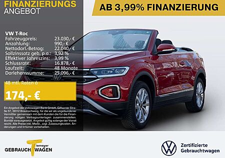 VW T-Roc Volkswagen Cabrio 1.0 TSI STYLE NAVI LED+ KAMERA ALLW