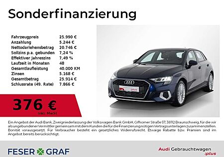 Audi A3 Advanced 150 APP/PDC/17"/LED/Klima+