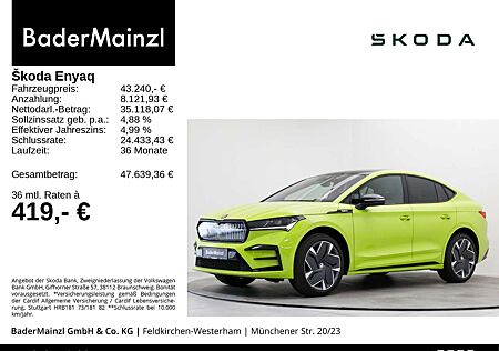 Skoda Enyaq Coupé RS 82kWh AHK WäPu ACC HUD Matrix Kam