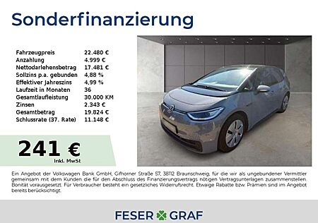 VW ID.3 Volkswagen Pro 62 kWh 150 kW ACC SHZ Kamera Matrix