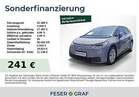 VW ID.3 Volkswagen Pro ACC SHZ R-Kamera Matrix V-Cockpit Navi