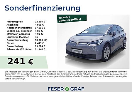 VW ID.3 Volkswagen Pro ACC SHZ R-Kamera Matrix V-Cockpit Navi