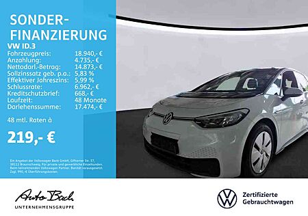 VW ID.3 Volkswagen Pro Performance Automatik, Navi, LED, App-C