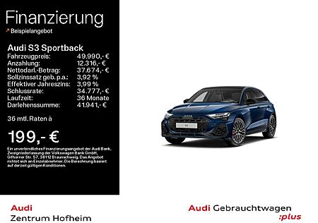 Audi S3 TFSI S tro*Sonos*HUD*Pano*S-Sitze*M