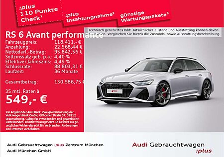 Audi RS6 Avant performance AHK/Laser/Sportabgas/B&O