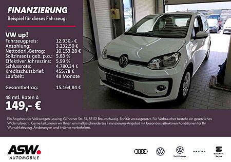VW Up Volkswagen ! move ! 1.0 MPI Klimaauto SHZ PDC RFK GRA