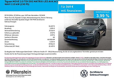 VW Tiguan Volkswagen MOVE 2.0 TDI DSG MATRIX-LED AHK ACC NAVI