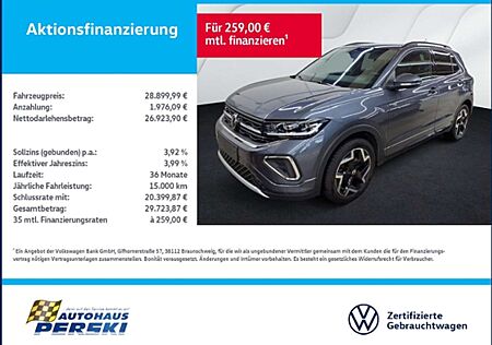 VW T-Cross Volkswagen 1.5 TSI R-Line DSG KLIMA, LED, AHK, NAVI, KAMERA