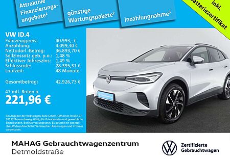 VW ID.4 Volkswagen Pro AHK Wärmepumpe CCS IQ.Light Navi 1-Gang