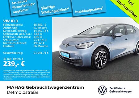 VW ID.3 Volkswagen Pure Performance City CCS Navi LED Alu19And