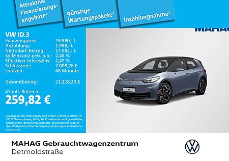 VW ID.3 Volkswagen Pure Performance City CCS Navi LED Alu19And