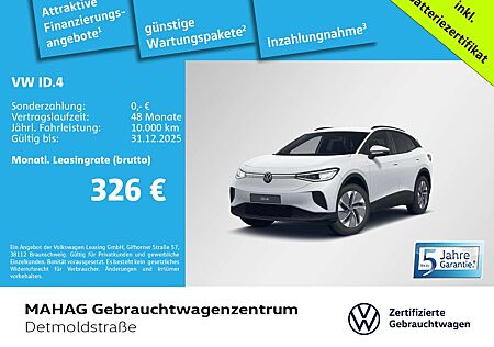 VW ID.4 Volkswagen Pure 125kW WärmePumpe NaviPro IQ.LIGHT AHK