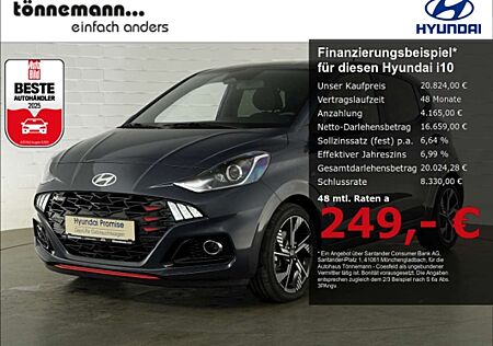 Hyundai i10 FACELIFT T-GDI N-LINE+NAVI+RÜCKFAHRKAMERA+CARPLAY+
