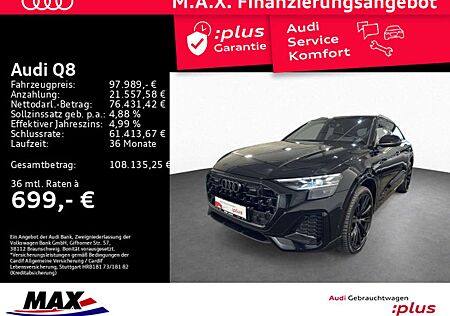 Audi Q8 50 TDI QUAT S LINE MATRIX+AHK+PANO+RAUTE+LUFT