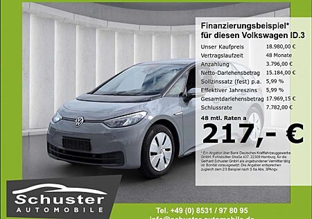 VW ID.3 Volkswagen Pure Performance*Navi LED 2xPDC VKZ-Erk CCS