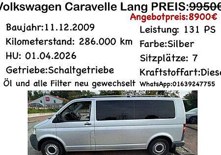 VW T5 Caravelle Volkswagen Lang DPF Comfortline