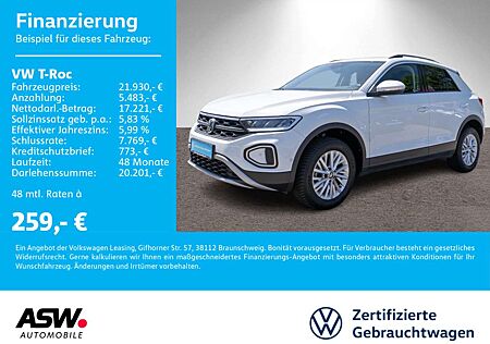 VW T-Roc Volkswagen Life 1,0 TSI LED Navi PDC SHZ