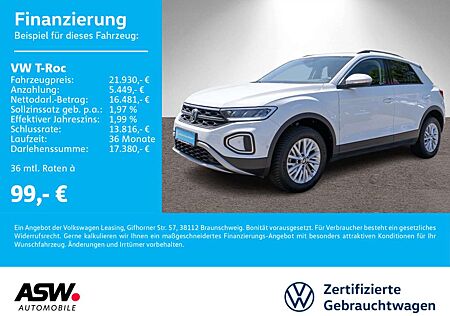 VW T-Roc Volkswagen Life 1,0 TSI LED Navi PDC SHZ