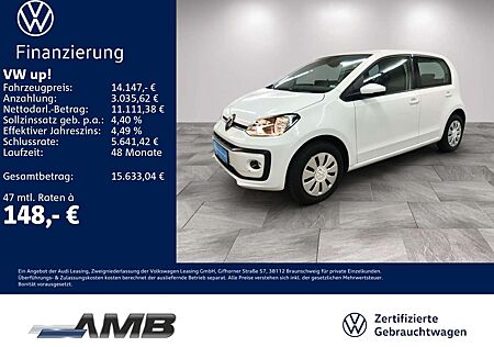 VW Up Volkswagen ! 1.0 Navi/Sitzhz/Climatronic/RFKam/PDC/4Türen
