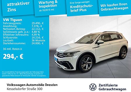 VW Tiguan Volkswagen 2.0 TDI DSG R-Line AHZV Kamera LED Navi