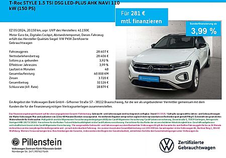 VW T-Roc Volkswagen STYLE 1.5 TSI DSG LED-PLUS AHK NAVI