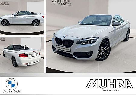 BMW 218 i Cabrio Sport Line 17" Lordose Sportsitz Multif.