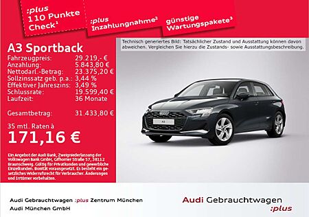 Audi A3 30 TDI advanced AHK/Navi+/Virtual+