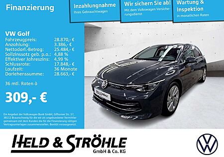 VW Golf Volkswagen 8 Style 1.5 TSI IQ-LED 17" SFW IDA ACC HUD