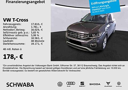 VW T-Cross Volkswagen Style 1.0 TSI *LED*LANE*FRONT*17''*