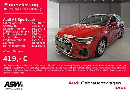 Audi A3 S line 40TFSI quatt Stroni LED PANO