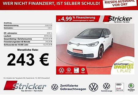 VW ID.3 Volkswagen 1st Max 150/58 243,-ohne Anzahlung Pano HUD