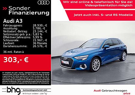 Audi A3 40 TFSIe Sportback S tronic advanced