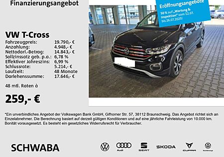 VW T-Cross Volkswagen Style 1.0 TSI *LED*NAV*LANE*PDC*SHZ*17"*