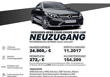 Mercedes-Benz C 250 D/AMG-LINE/360°/TOTW/SITZH/BURM/TEMP LED