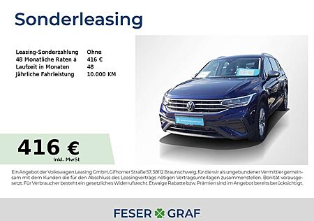 VW Tiguan Allspace Volkswagen 1.5 TSI Life 7-Sitzer/AHK/Leder/360°/ACC