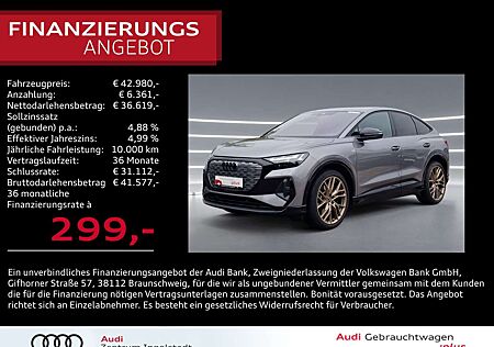 Audi Q4 e-tron gebraucht kaufen Audi Q4 e-tron Q4 Sportback e-tron 50 qu S line edition one Pano