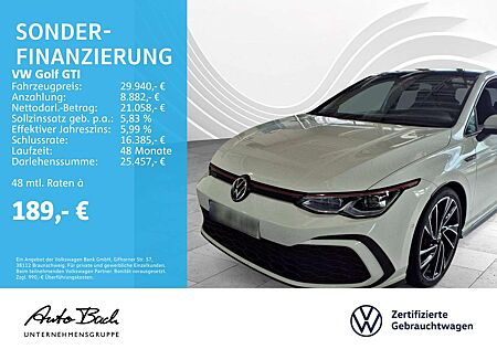 VW Golf GTI Volkswagen Golf VIII GTI 2.0 TSI DSG, LED-Matrix, Rückfahrk