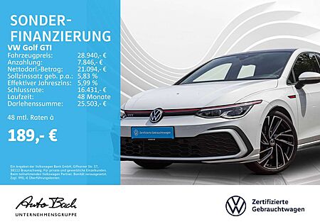 VW Golf GTI Volkswagen Golf VIII GTI 2.0 TSI DSG, LED-Matrix, Rückfahrk