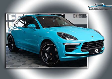 Porsche Macan Turbo Miamiblue Individual Sportabgas VOLL